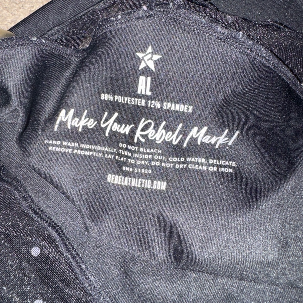 Black Rhinestone-Leotard with Star Logo - Picture 3 of 3